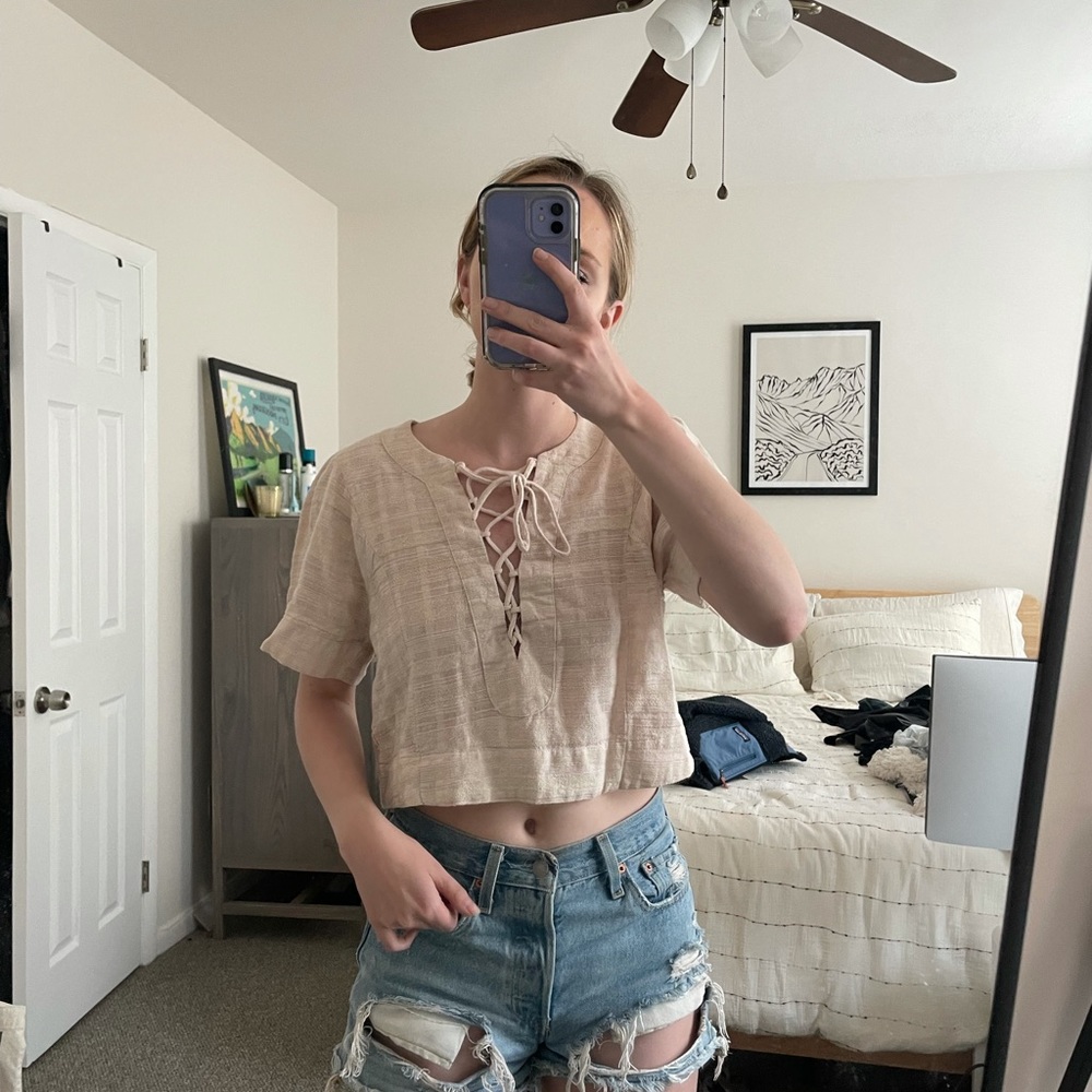 Bishop and Young lace-up blouse